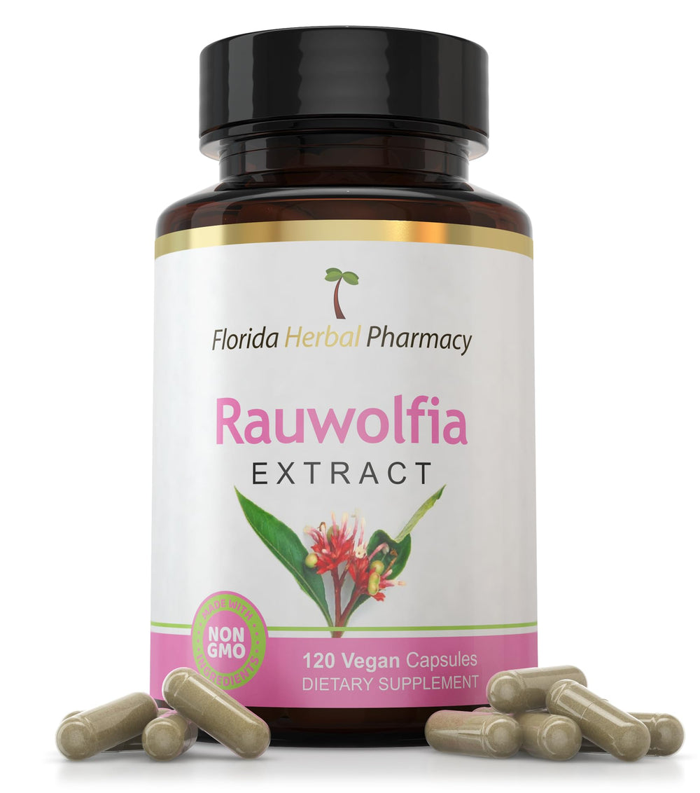 Florida Herbal Pharmacy rauwolfia extract capsules bottle for daily wellness support