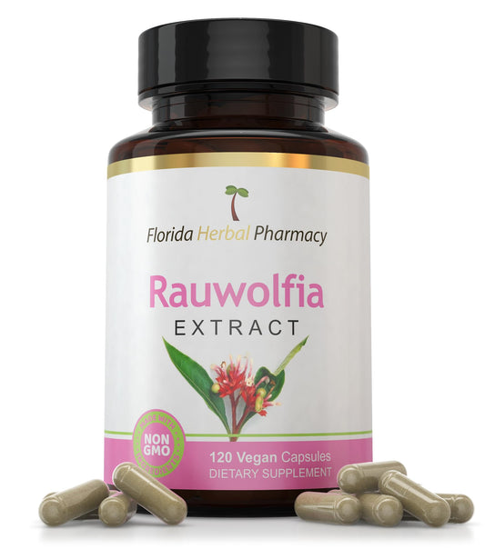Florida Herbal Pharmacy rauwolfia extract capsules bottle for daily wellness support