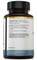 Florida Herbal Pharmacy Thunder God Vine Root extract capsules shown for high-potency daily use.