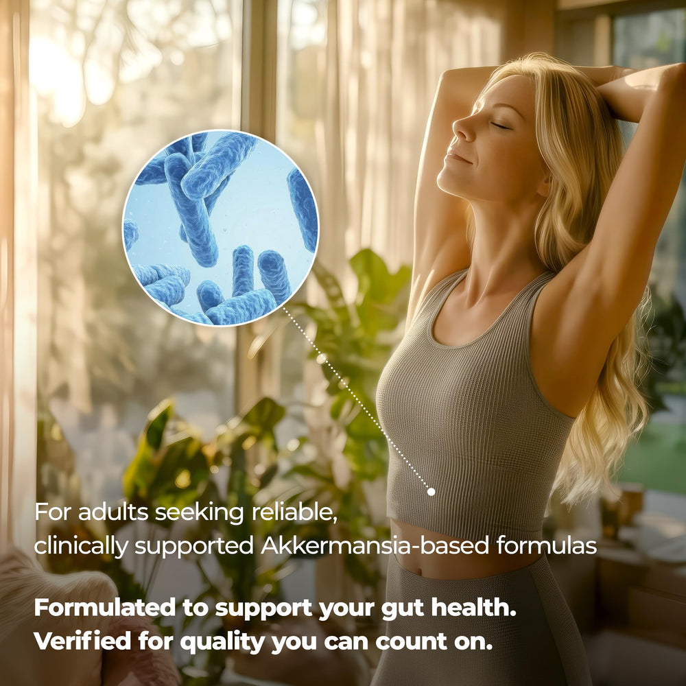 Flouren product on counter with water to support digestive regularity.