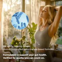 Flouren product on counter with water to support digestive regularity.
