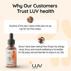 Flow Drops LUV on-the-go scene depicting simple daily integration.