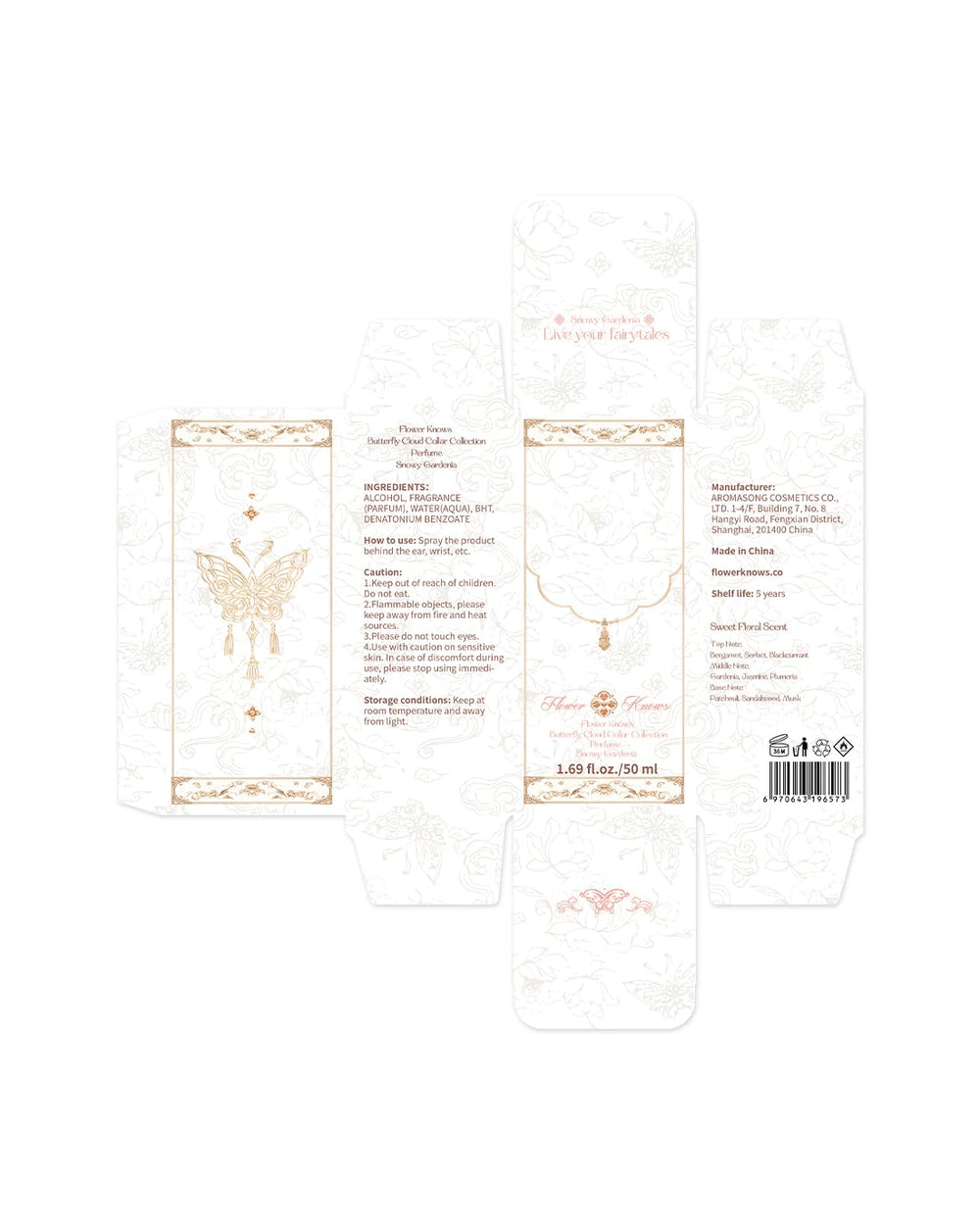 Flower Knows Ephemeral Dream bottle beside gift box, implying an elegant present