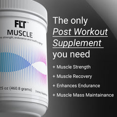 PeptiStrong peptide powder from FLT supports lean muscle health and recovery.