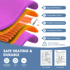 FluffyWarmth safety-certified pad with overheating protection for worry-free use