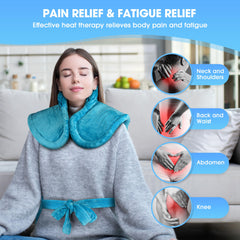 FluffyWarmth heating pad targeting back and waist for fatigue relief