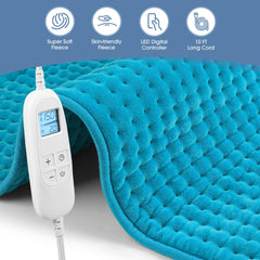 FluffyWarmth ultra-soft fleece surface for gentle heat