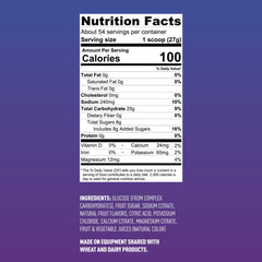 Fluid Performance gluten-free vegan badge highlighting dietary support.