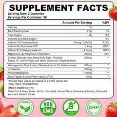Flyrocer cortisol detox gummies closeup highlighting strawberry flavor for relaxation