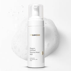 Foblangshi bottle with foam for a gentle daily cleanse on sensitive skin.