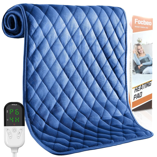 Focbeo 31x16 heating pad covers back and shoulders with deep, comforting warmth