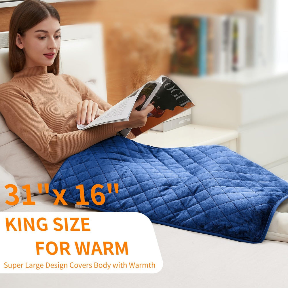 Focbeo XL heating pad offers wide coverage for rapid back and muscle relief