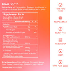 Glass pour of FOCL Kava Spritz over ice for a relaxed moment.