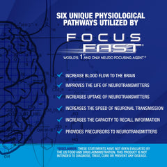 Focus Fast packaging highlights cognitive support benefits.