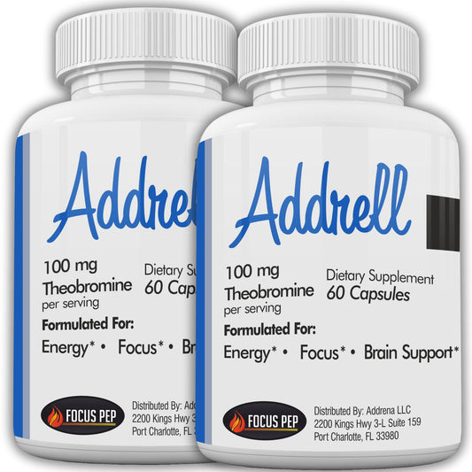 Focus Pep Addrell 2Pack bottle on desk for focused study sessions