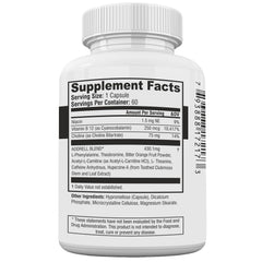 Closeup of Focus Pep Addrell capsules highlighting natural ingredients and quick activation.
