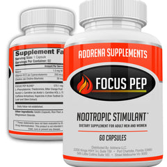 Focus Pep bottle-front: portable nootropic energy for study sessions and daily focus