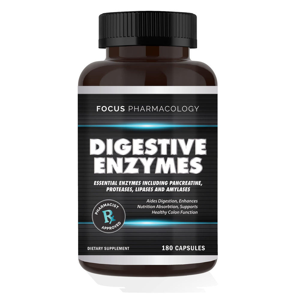 Focus Pharmacology 3-month supply packaging for ongoing enzyme support