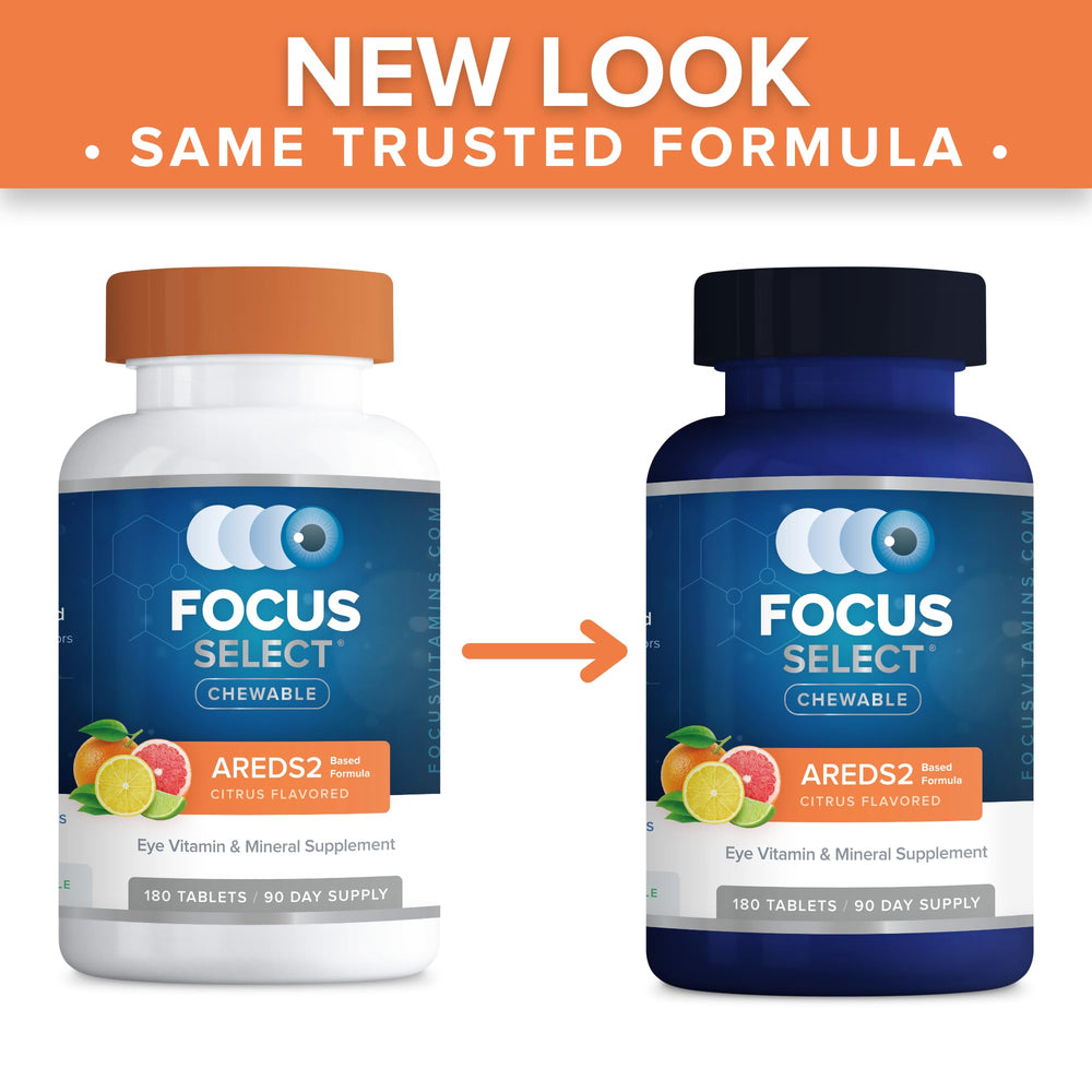180-count Focus Select AREDS2 packaging for a 90-day supply