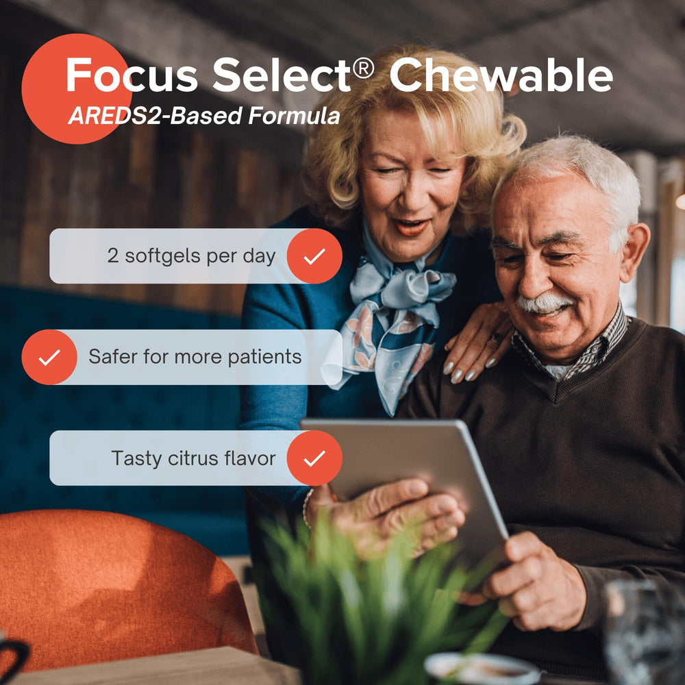 Low zinc formula note on Focus Select AREDS2 label