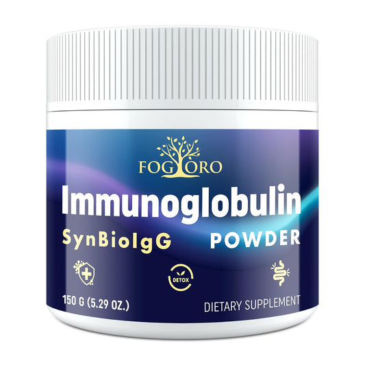 Fogoro IgG immunoglobulin tub—easy, dairy-free powder for daily use