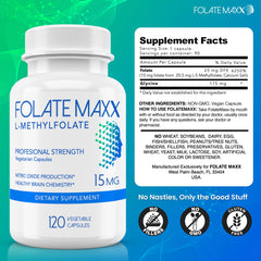 FOLATE MAXX daily-dose setup showing one capsule per day