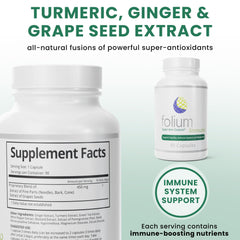 Folium Immuno capsules close-up for daily immune support