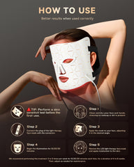 FOLOKE LED mask hygienic silicone surface that is easy to clean.
