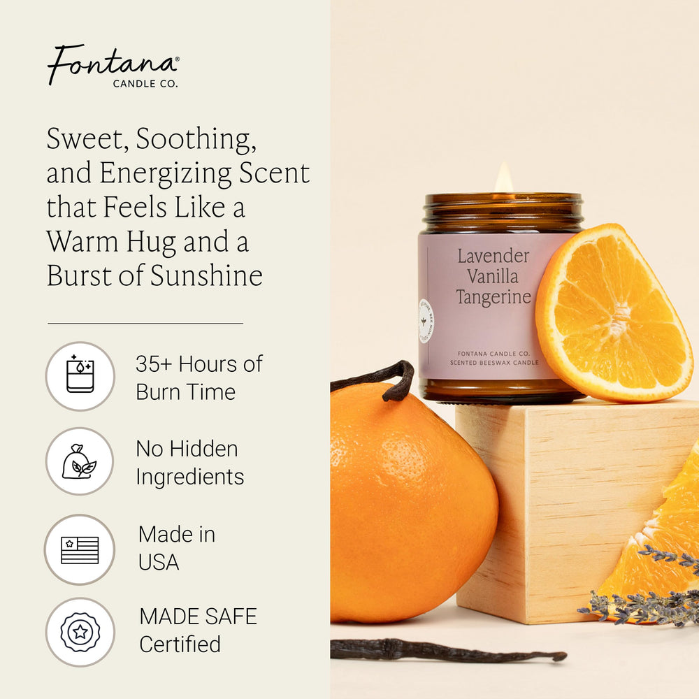 Fontana Candle Co crackling wood wick close-up for a cozy, warm ambiance