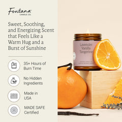 Fontana Candle Co crackling wood wick close-up for a cozy, warm ambiance