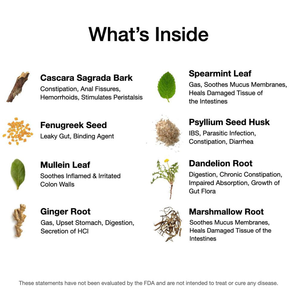Food Over Drugs Colon Formula ground herbs close-up revealing full potency.
