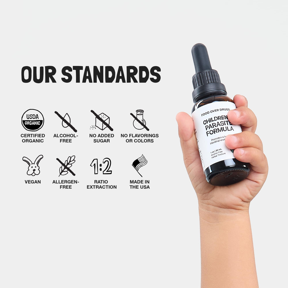 Food Over Drugs Para Formula organic certification seal signals quality.
