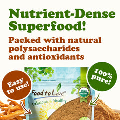 Food to Live powder added to baking for subtle flavor boost