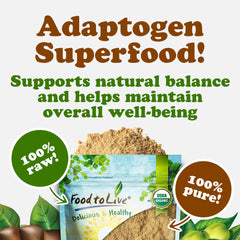 Food to Live Triphala bulk packaging; stored fresh with potency.