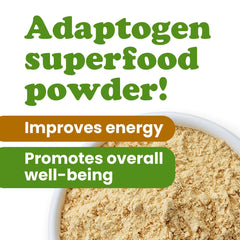 Food to Live Yellow Maca Powder close-up texture highlights fine grind for smooth blending.