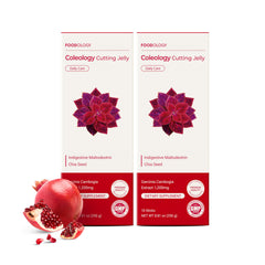 FOODOLOGY Coleology jelly stick in outer packaging for on-the-go fiber support.