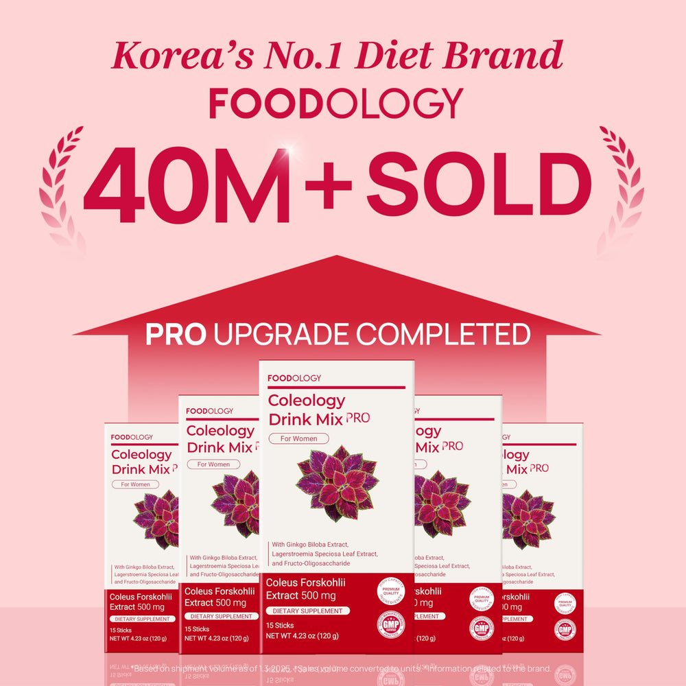 FOODOLOGY Coleology Drink Mix Pro pomegranate flavor blending in water for refreshing taste.