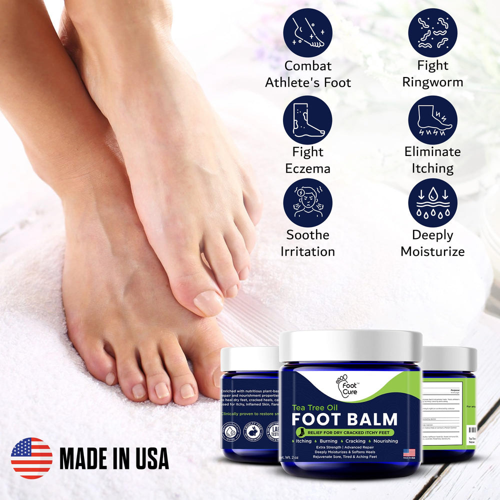 Relaxing at-home spa moment with FOOT CURE balm for refreshed feet