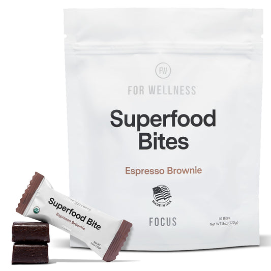 For Wellness Focus Bites packshot—convenient brain-boost snack for busy days