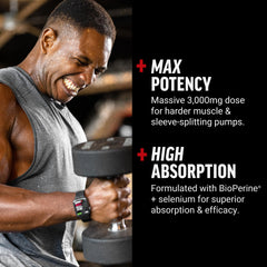 Pouring Force Factor L-Arginine into a measuring scoop for daily use.