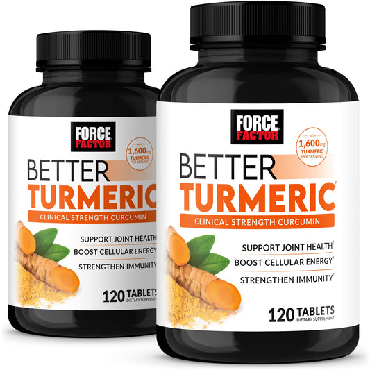Force Factor Better Turmeric bottle for easy daily joint support.
