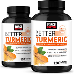 Force Factor Better Turmeric bottle for easy daily joint support.