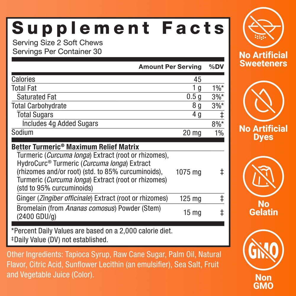 Force Factor Better Turmeric on-the-go packaging for daily routine