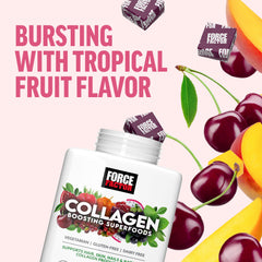 Force Factor biotin hyaluronic acid vitamin C blend on packaging