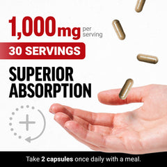 Force Factor Black Maca packaging displays 180 capsules and serving size.