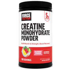 Force Factor Creatine Monohydrate bottle shown, signaling muscle energy and daily use