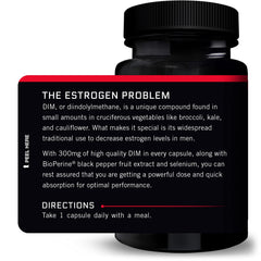 Force Factor DIM capsules visible highlighting 300mg per capsule.