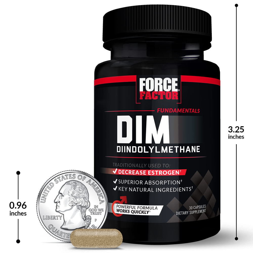 Force Factor DIM outer carton showing brand and benefits.