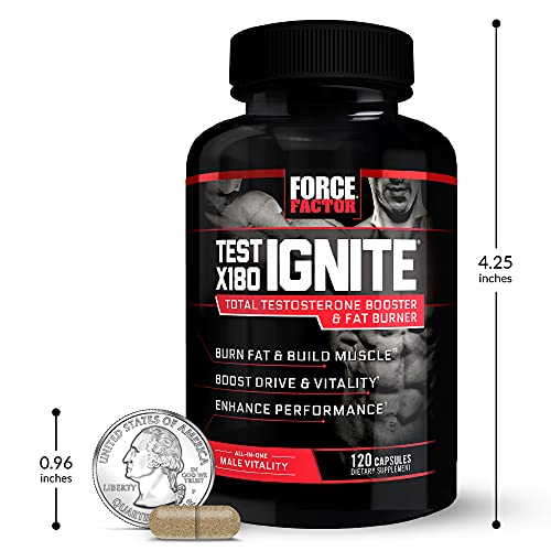 Force Factor Test X180 Ignite bottle in gym setting