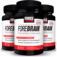 Force Factor Forebrain bottle front view with capsules for focus